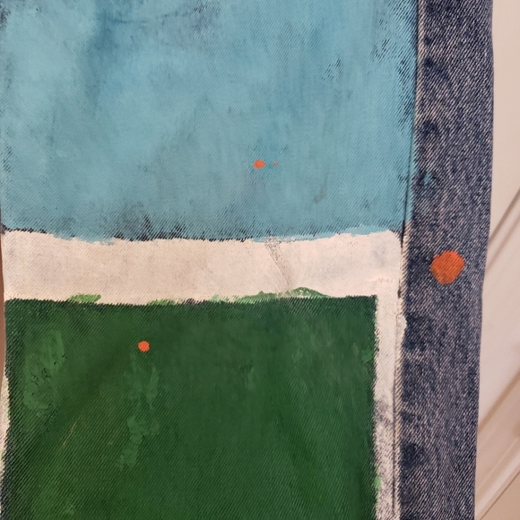 Levi's 505 custom painted size 32×30 - Picture 6 of 14